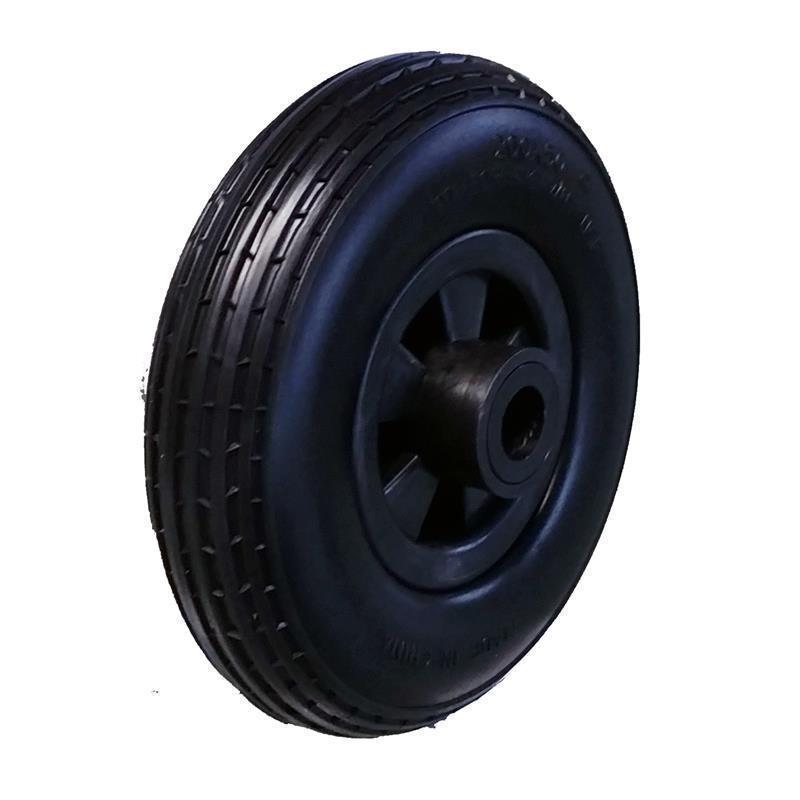 200 mm stable transport wheel made of solid rubber for beverage delivery trolley and roller bearing