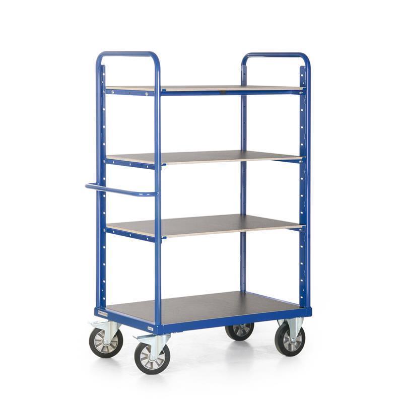 Mobile shelving cart for production