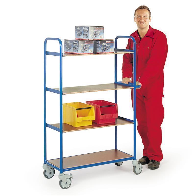 Mobile shelving for improved flow of goods