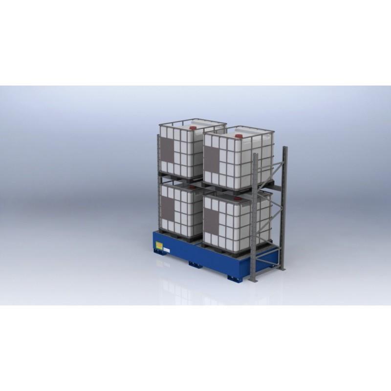 Shelf rack for IBC containers