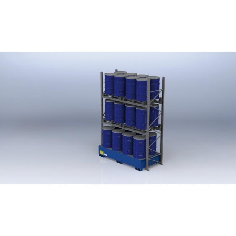 Shelf rack for barrels (200 l) - 24X barrel