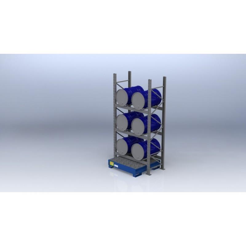 Shelf rack for barrels (200 l) - 6X barrel