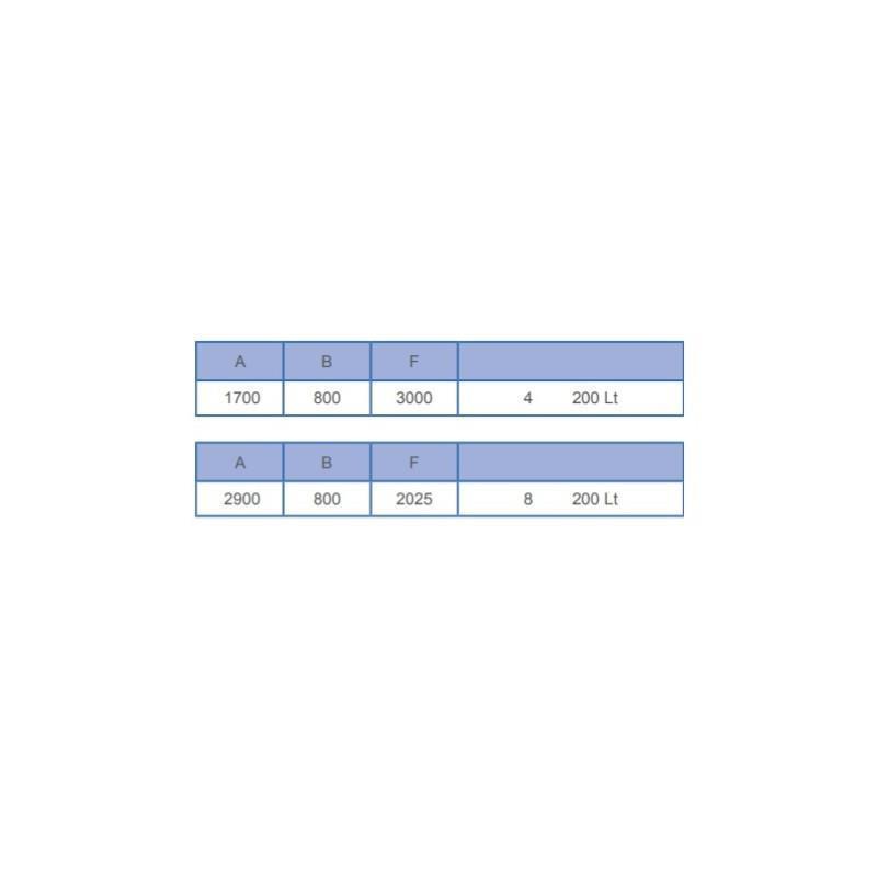 Regalni stalak za bačve (200 l) - 8X bačve
