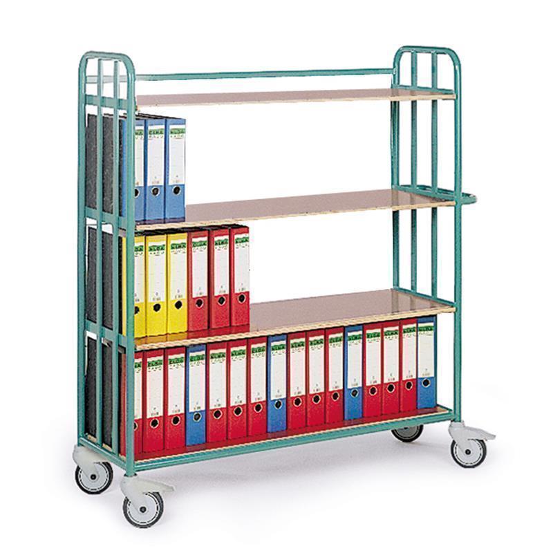 Manual transport shelving cart