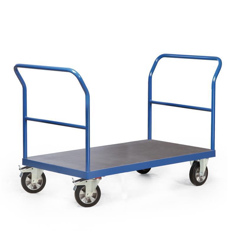 Manual cart with platform for products