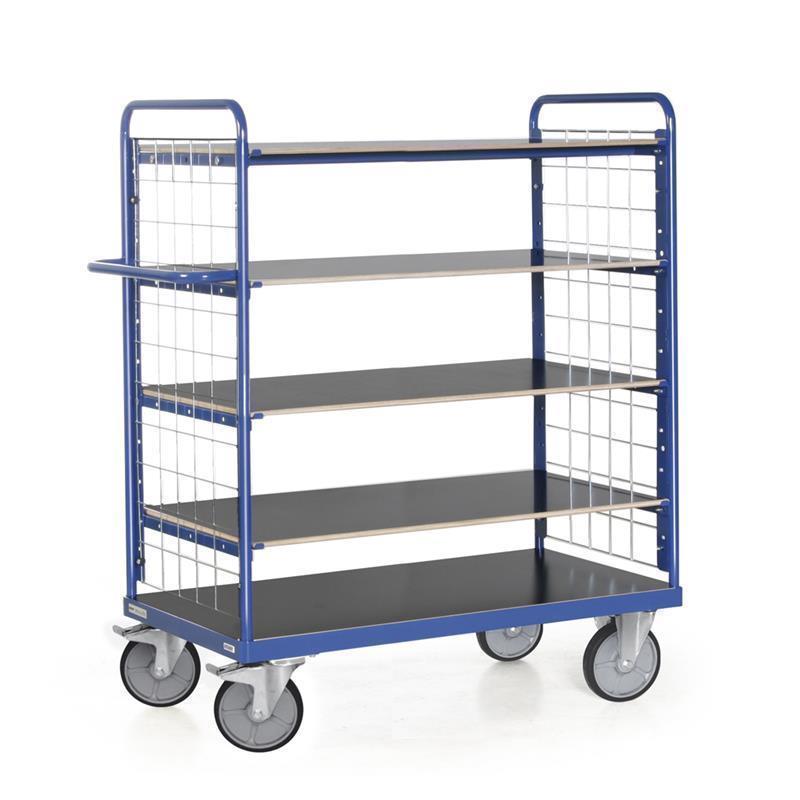 Manual cart with mesh walls