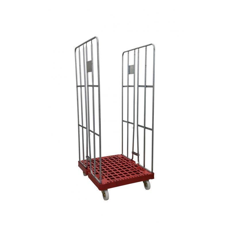 Industrial cart with wire fence