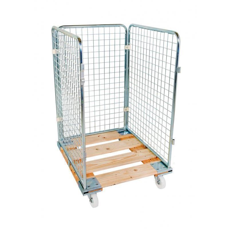 Mesh cart for moving semi-finished products