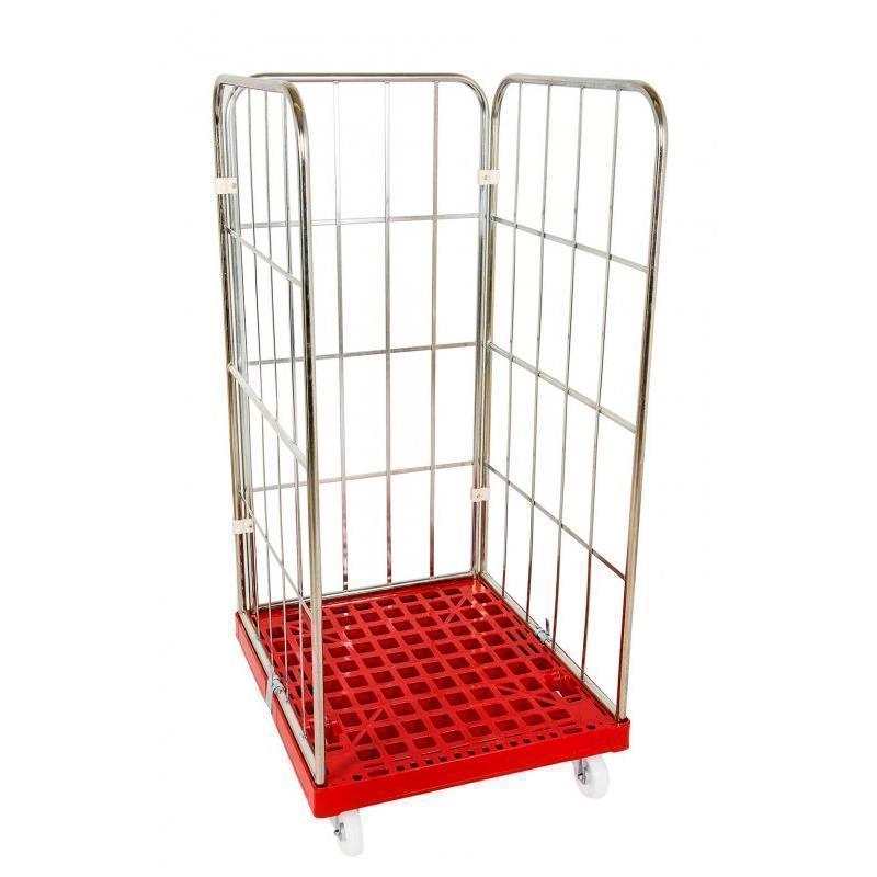 Logistics cart with mesh railing