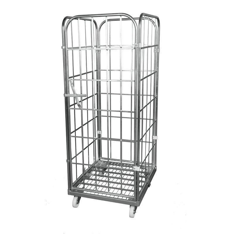 Mesh container trolley for moves