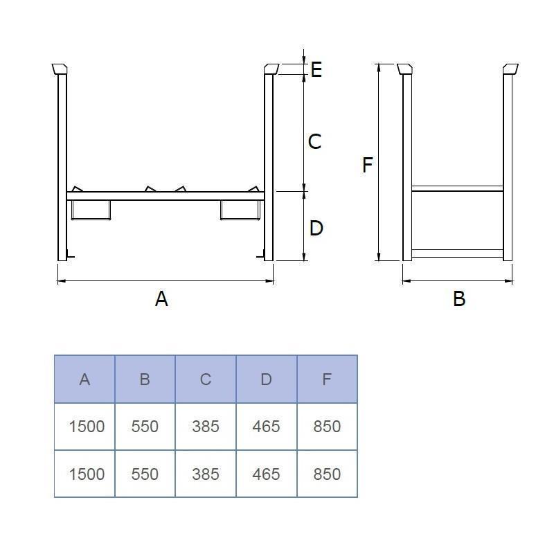 Stand for 2 Drums (200 l)