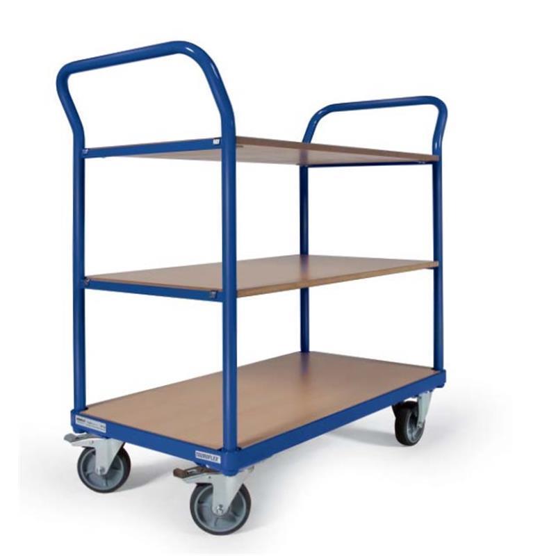 Movable trolley with levels for loading