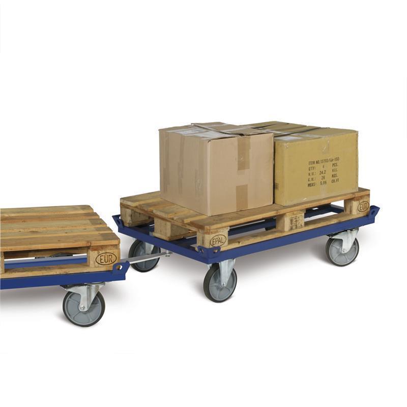 Transport supply trolley for pallets