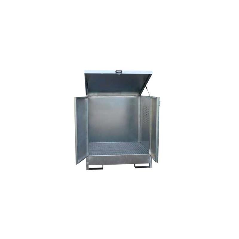 Safety cabinet for storing 1-4 barrels