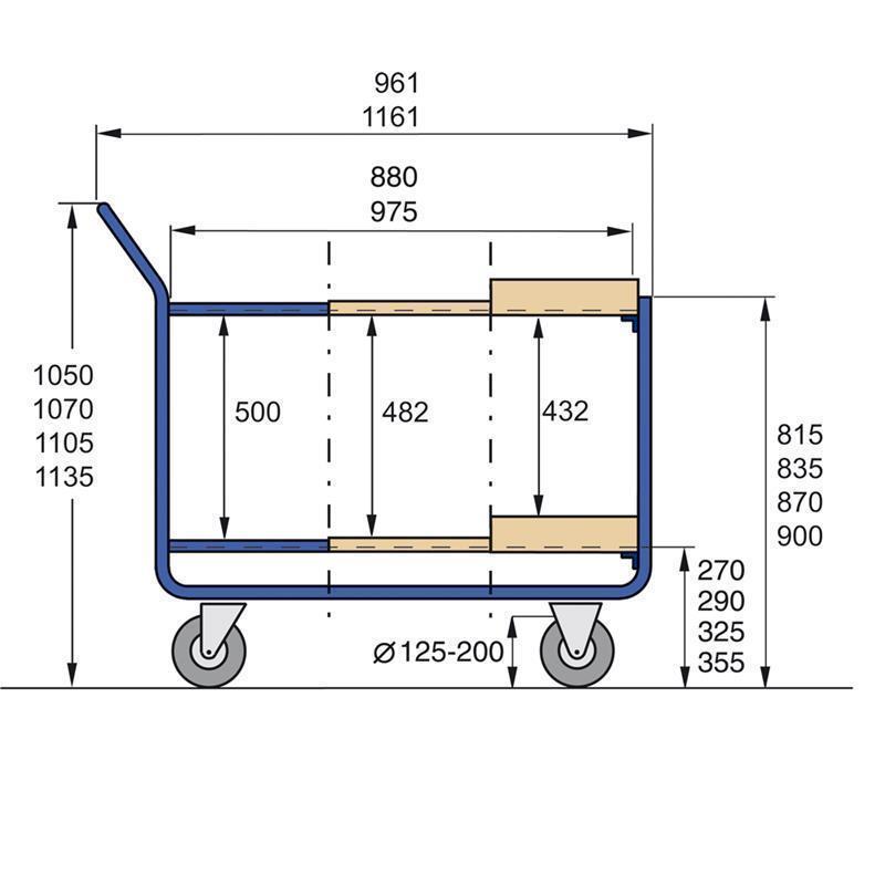 Towing table trolley for shifting