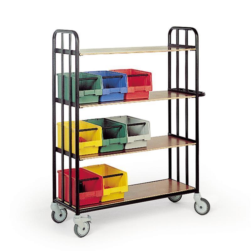 Towing cart with levels for rearranging