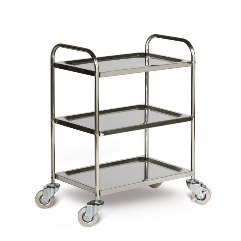 Stainless steel trolley with levels