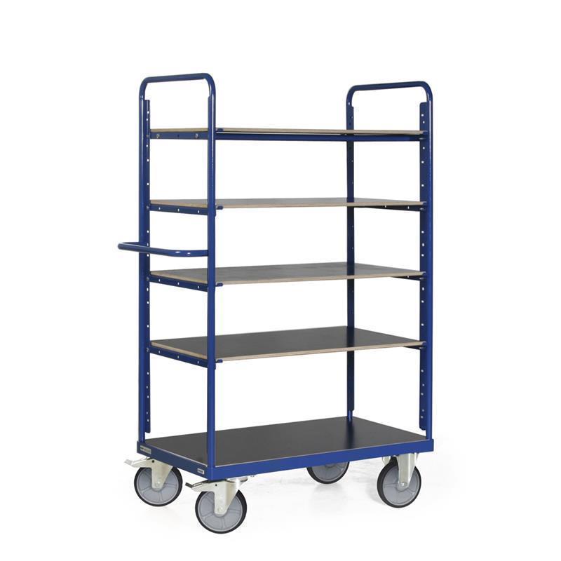 Cart with shelves for delivery process