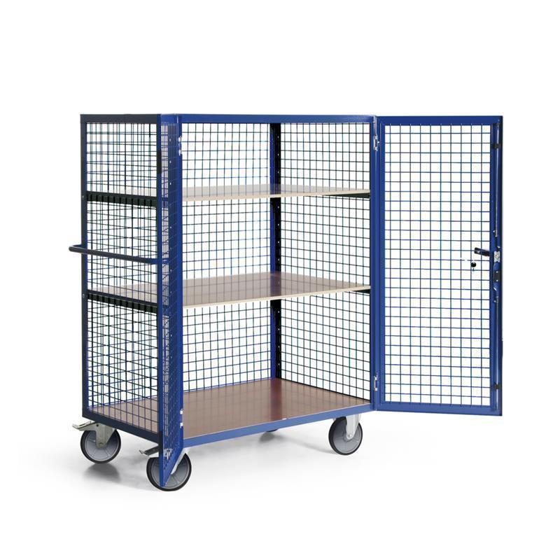 Cart with mesh for better flow of goods