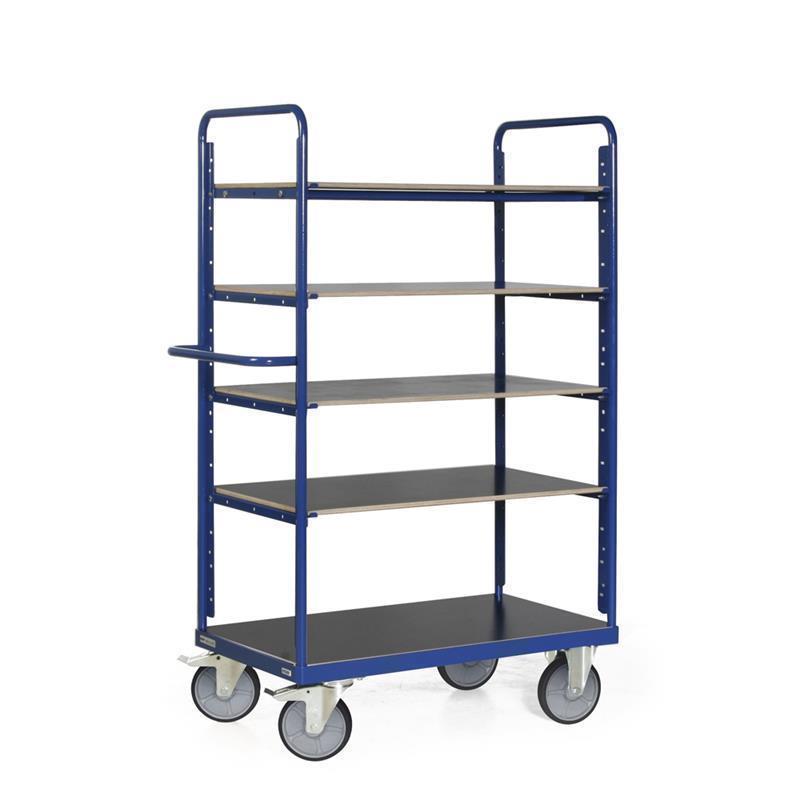 Cart with levels for packaging process