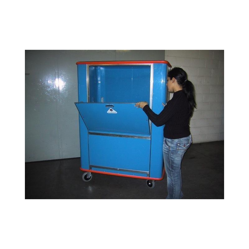 Plastic box cart for moving laundry inside laundries