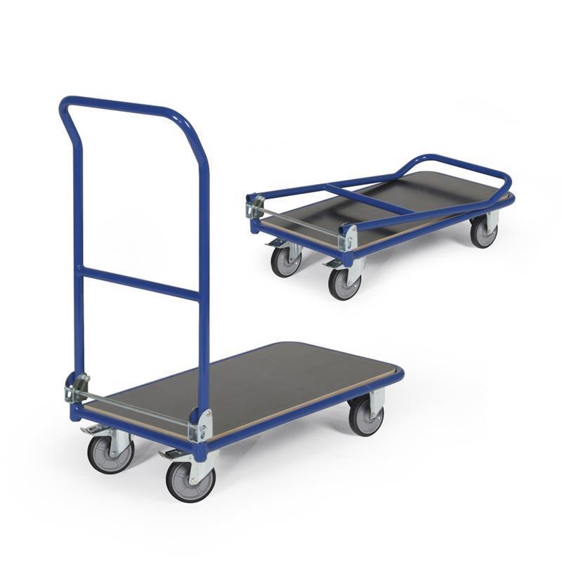 Foldable transport platform trolley