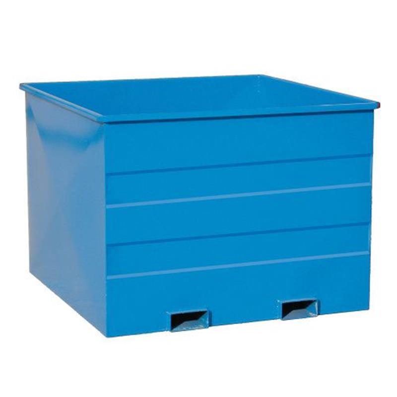 Metal container for rotating forks
