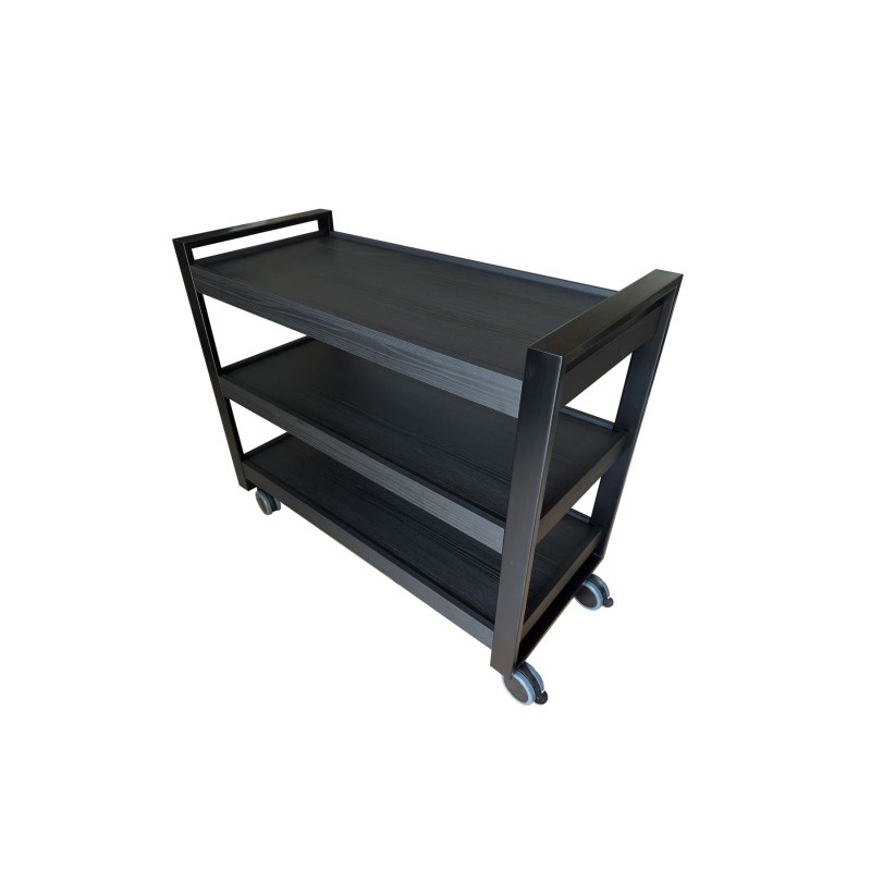 Profesionalna crna natakarska servirna kolica