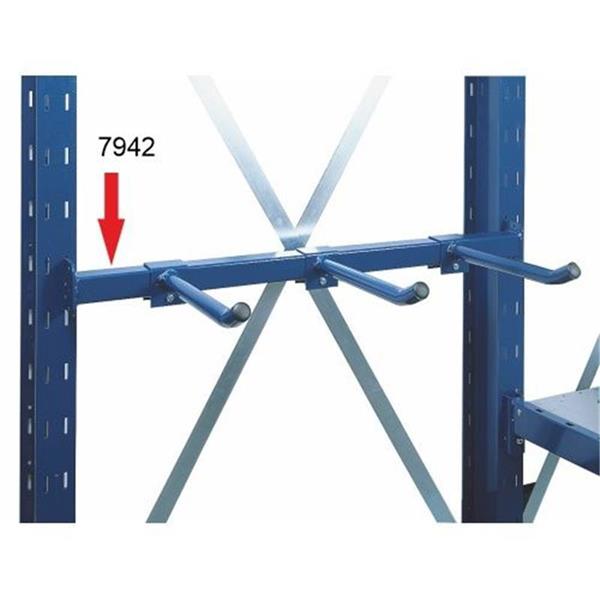 Supporting strip for arms, arm made of bar material