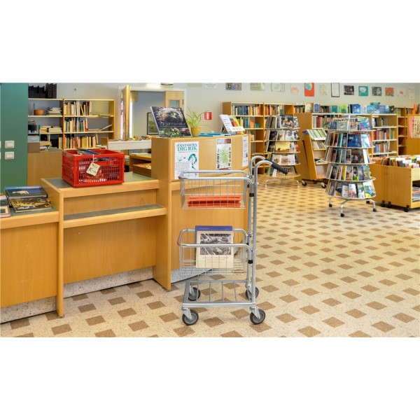 Könyvtári kocsi kosarakkal: Jonna