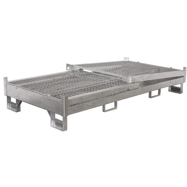 Galvanized mesh container for storage - foldable