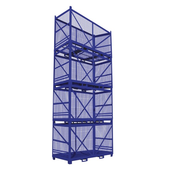 Mrežast zaboj večjih dimenzij - zložljiv
