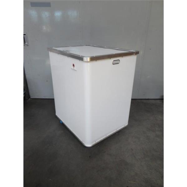 Plastični zabojni voziček za pralnice, hotele ali industrijo (dvižno dno)
