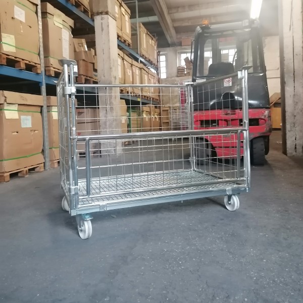 Premični mrežasti jekleni zabojnik
