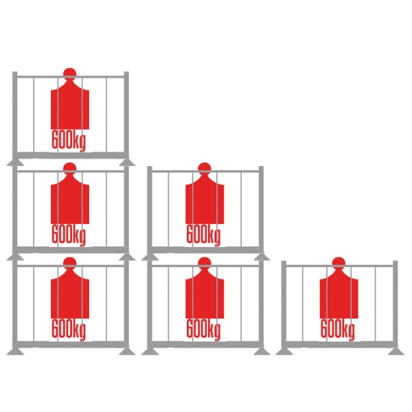 Raktári állvány fém oldalakkal