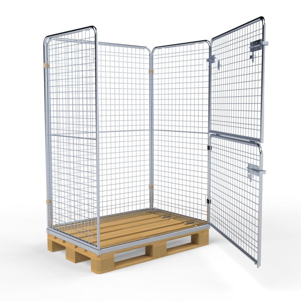 Visoki mrežasti cinkan natični zaboj za palete
