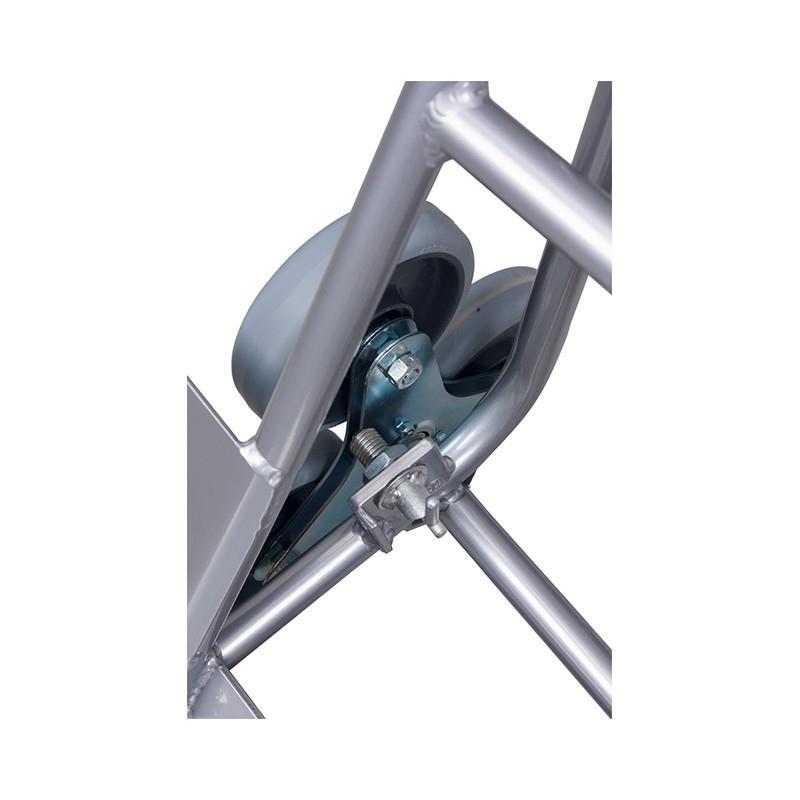 Alu kolica za stepenice sa potporama, kopča za točkove