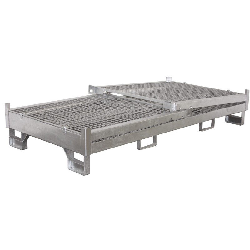 Galvanized mesh container for storage - foldable