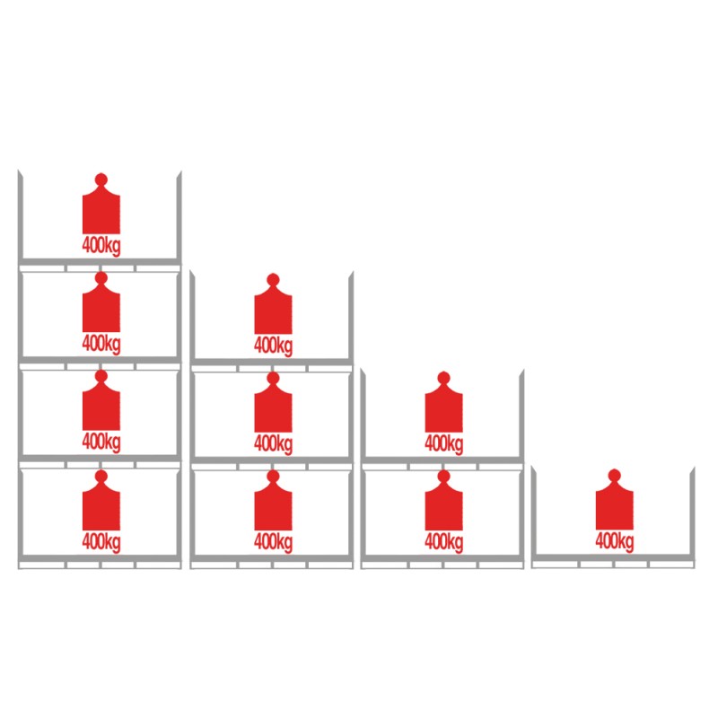 Galvanizált tárolóállvány hosszú árukhoz