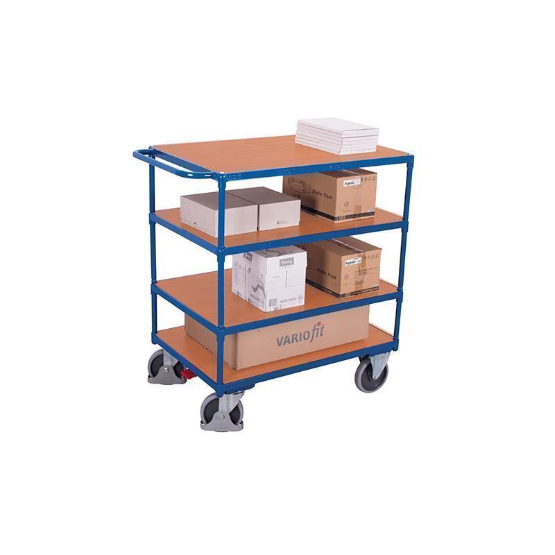 Mizni voziček za težka bremena s 4 policami
