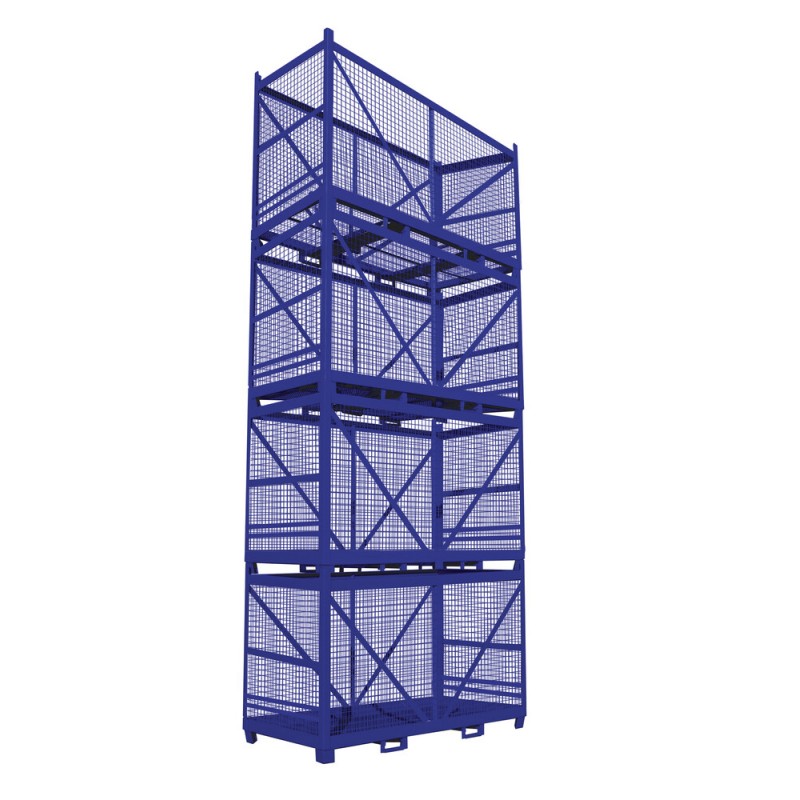 Mrežast zaboj večjih dimenzij - zložljiv
