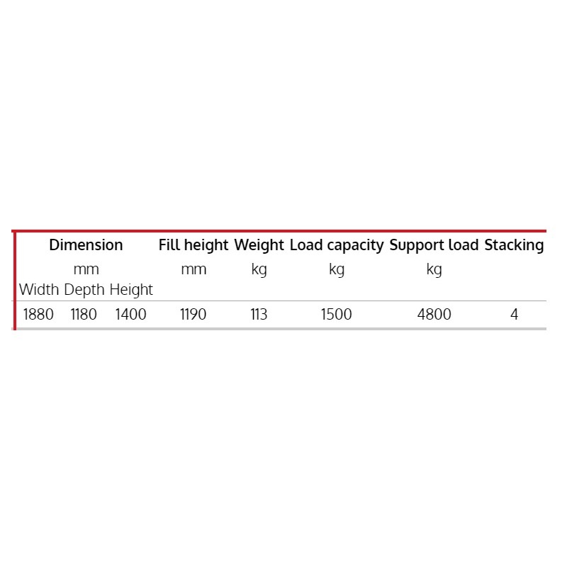 Mrežast zaboj večjih dimenzij - zložljiv

