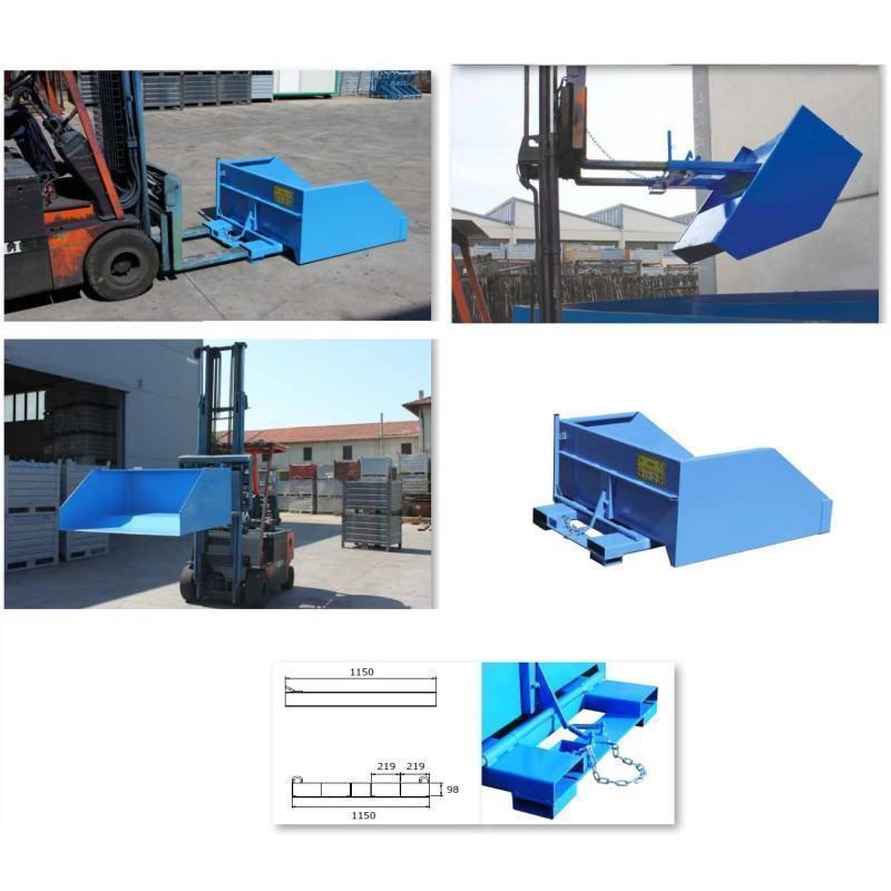 Utovarni preklopni kontejner za viljuškar - bez točkova
