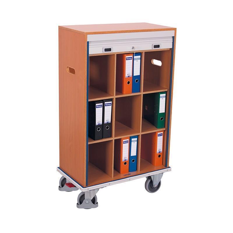 Nivojski voziček za dokumente, 9 shranjevalnih predalov
