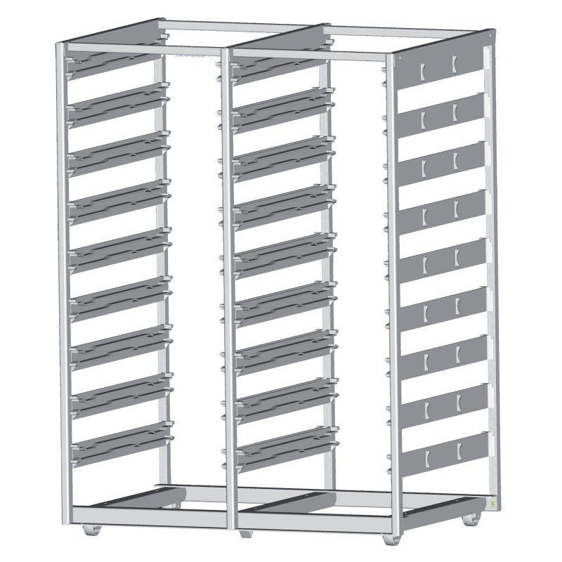 Nosilec pladnjev/zabojev - 3 sekcije DIN-Norma
