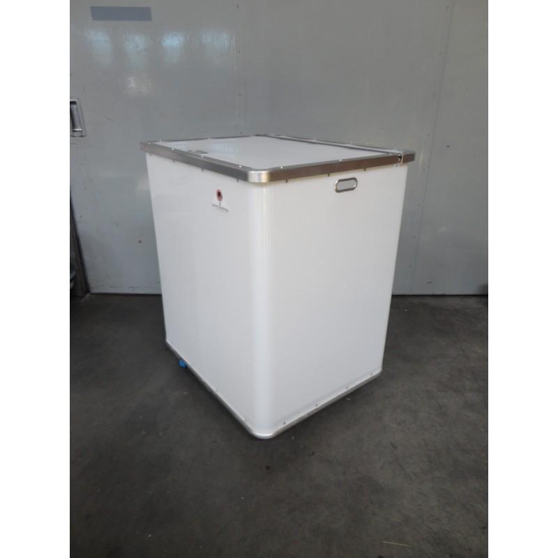 Plastični zabojni voziček za pralnice, hotele ali industrijo (dvižno dno)
