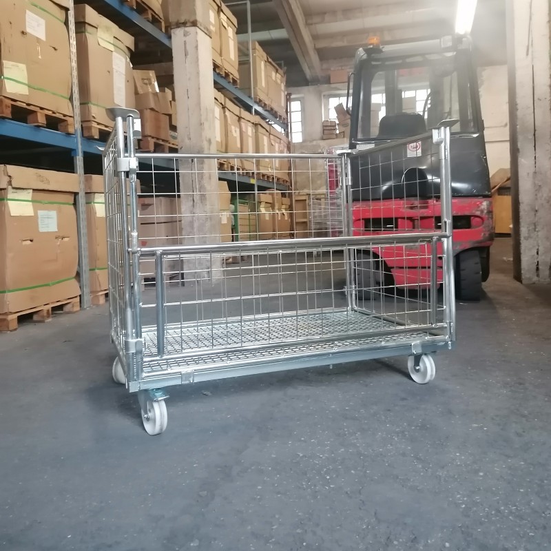 Premični mrežasti jekleni zabojnik
