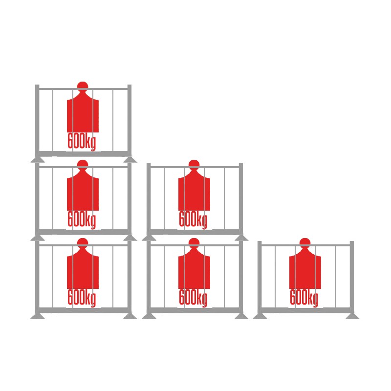 Raktári állvány fém oldalakkal