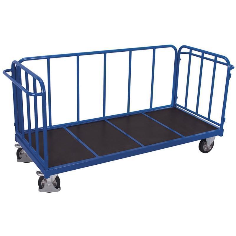 Tristransko ograjeni voziček za dolge materiale
