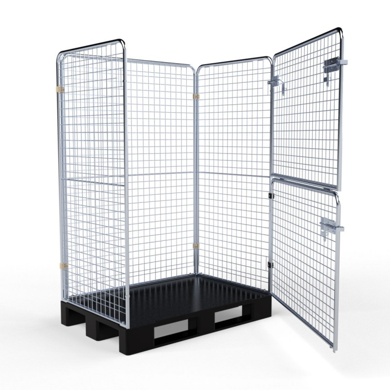 Visoki mrežasti cinkan natični zaboj za palete
